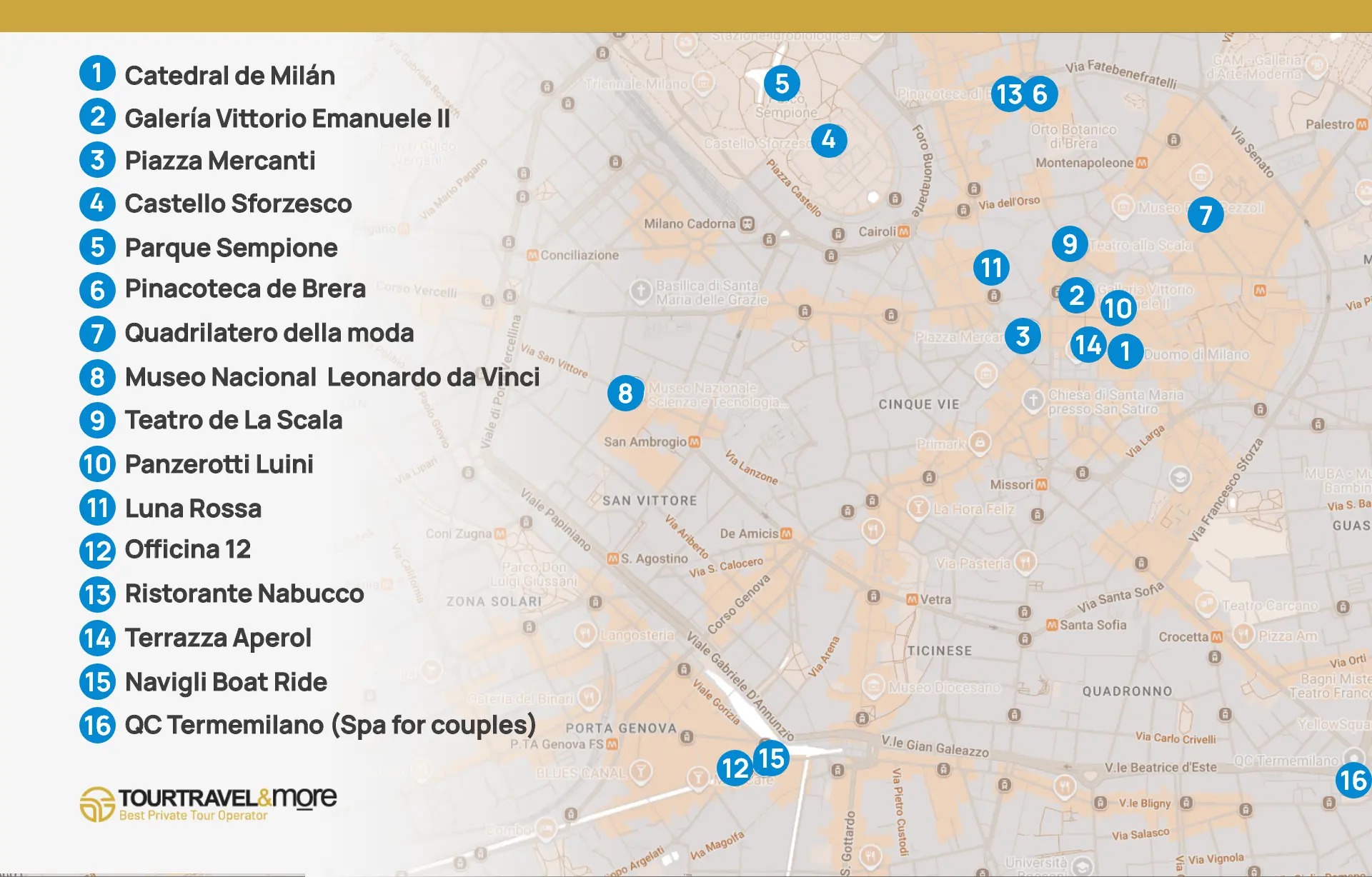 Romantic Milan Map