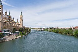 Basílica del Pilar y río Ebro, Zaragoza